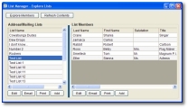 List Manager Explore Form